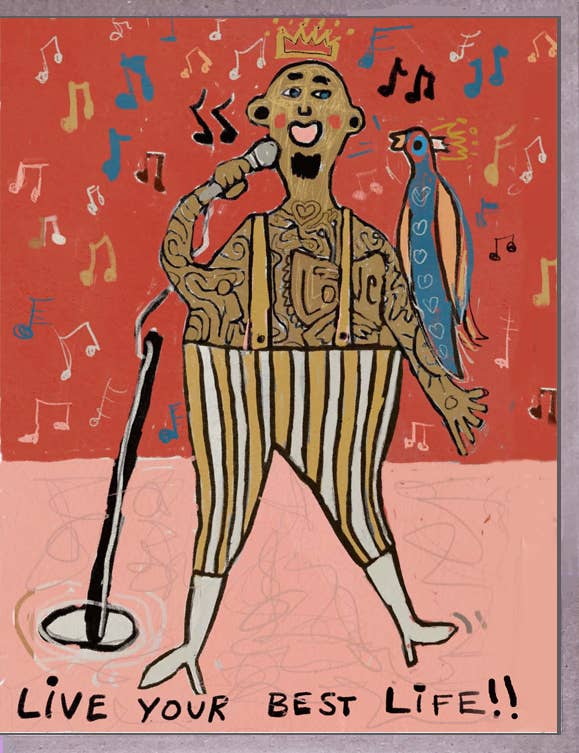 Singer Live Your Best Life Art Card