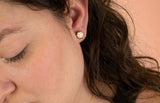 Dalmation Hex Earrings - Cold Gold