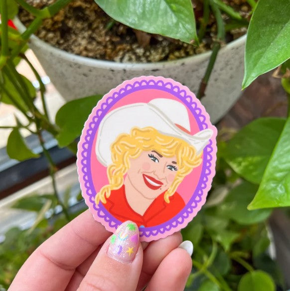 Dolly Purple Frame Sticker
