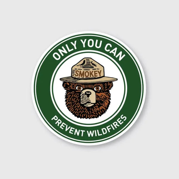 Smokey Bear Badge Sticker