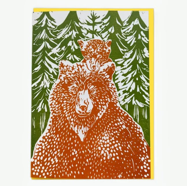 Bear with Cub Card