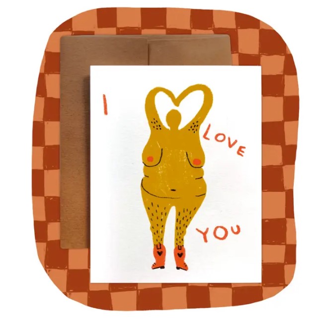 I Love You (naked cowgirl) Card