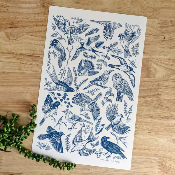 Blue Birds Print