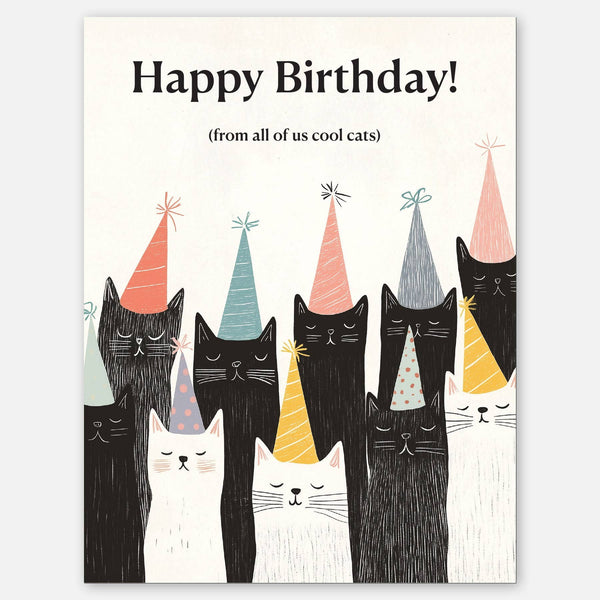 From all us cats Birthday card