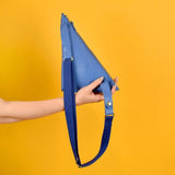 Leather TriSling in Matisse Blue - Cold Gold