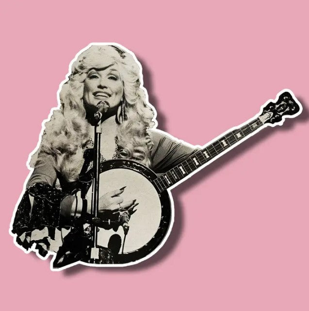 Dolly Banjo Sticker