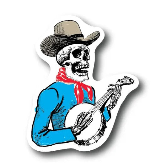 Cowboy Skeleton Sticker