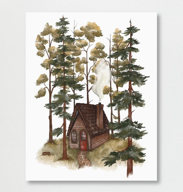 Woodland Cottage Print