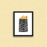 BLESS THIS MESSY HOUSE Art Print - 8.5 x 11