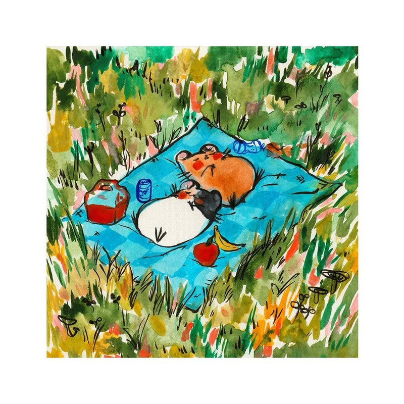 Print - "Picnic Hams" - 8 x 8