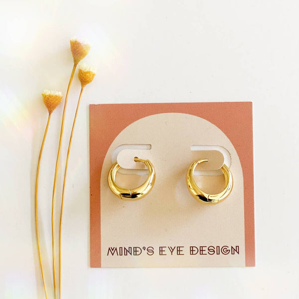 Mince Huggies - Gold Hoops