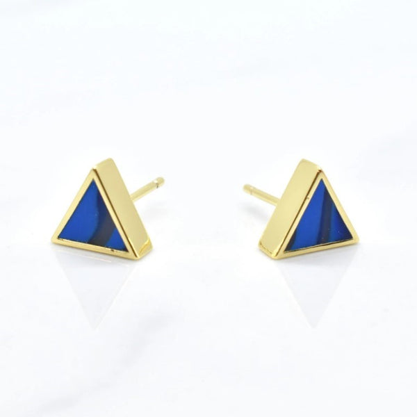 Sapphire Tri Earrings