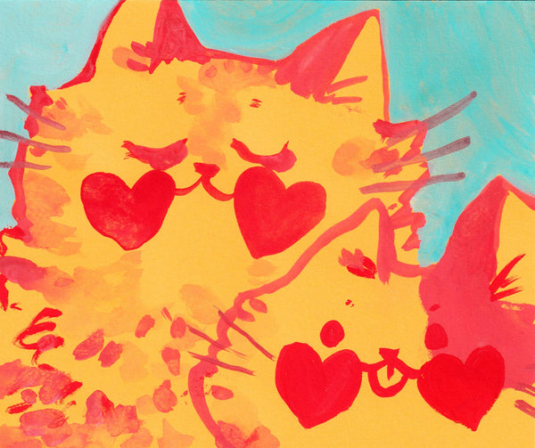 Print - "Heart Cats" - 8 x 6