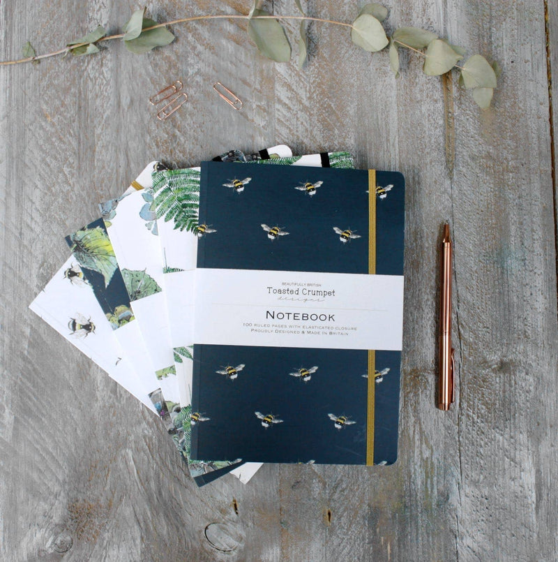 Hydrangea Noir A5 Lined Notebook