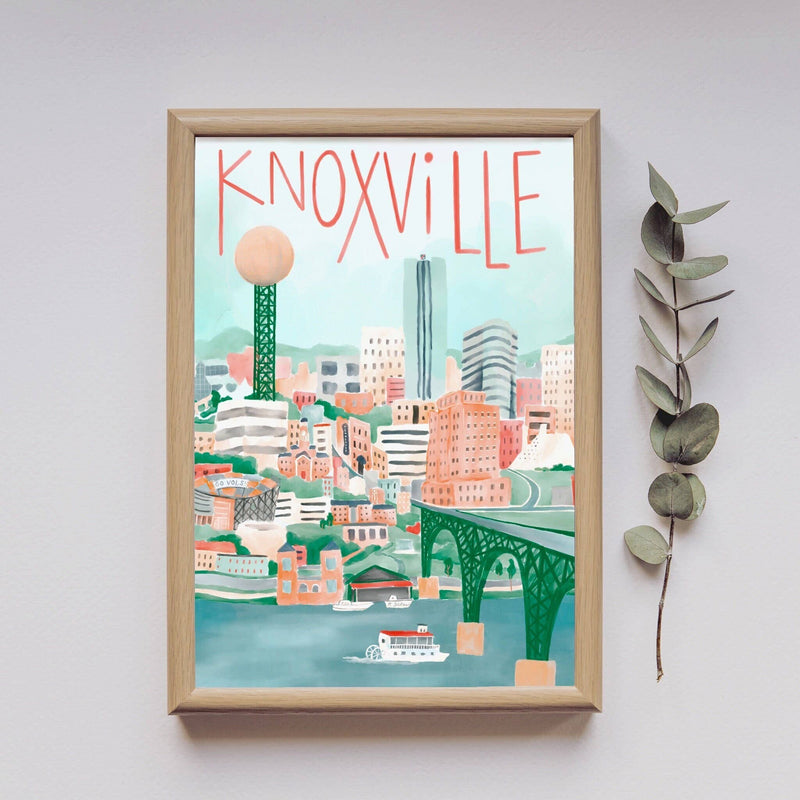 Watercolor City Knoxville Print