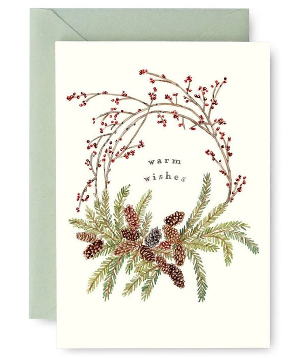 Pinecone Wreath Card