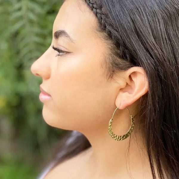 Crescent Hoop Earrings