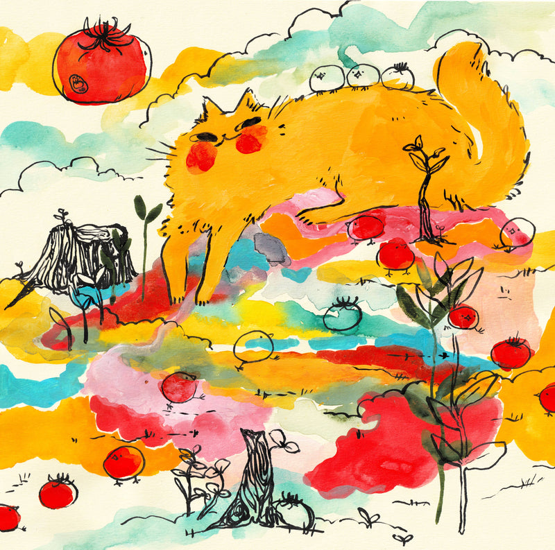 Print - "Tomato Guardian" - 8 x 8