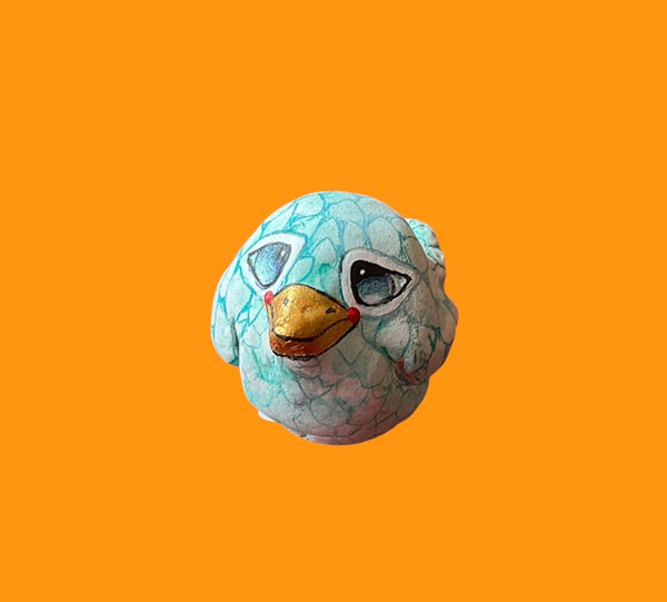 Small Blue Clay Birds - Manya Pirkle