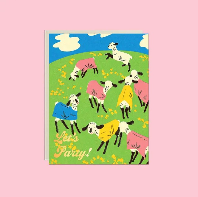 Let's Party Sheep Card