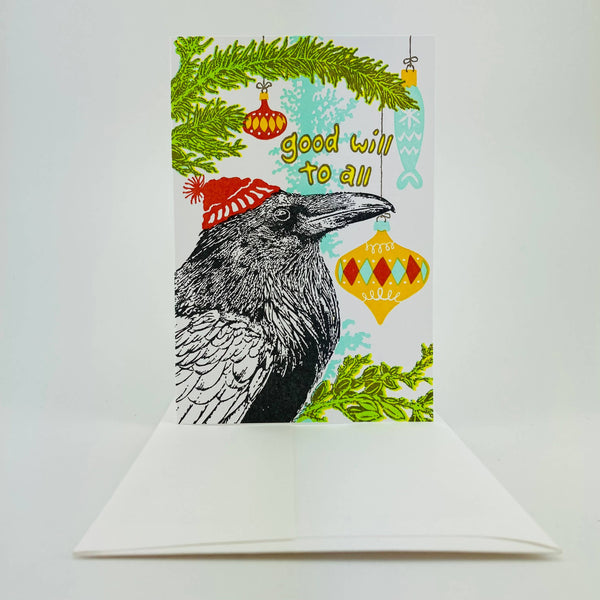 Goodwill to All Raven & Ornaments