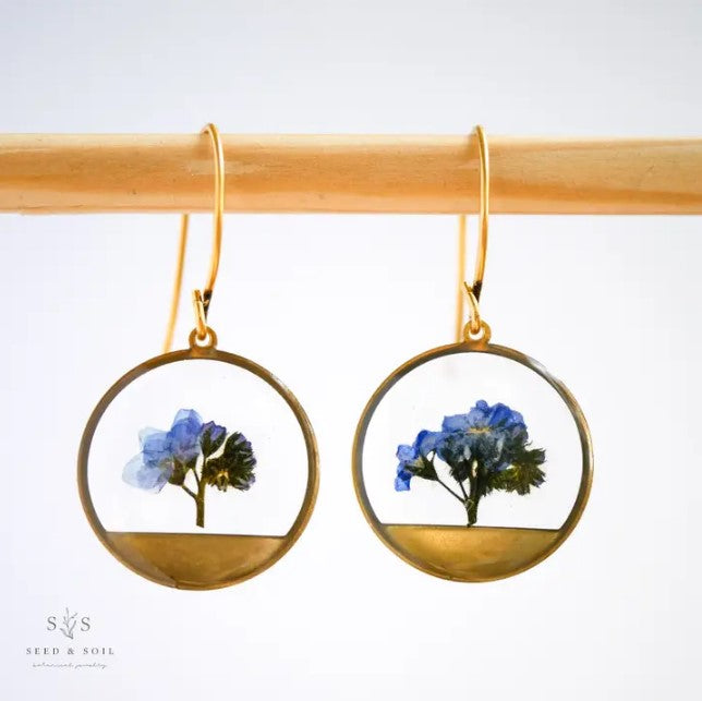 Horizon Earrings - Forget Me Not