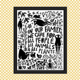 WE TAKE CARE Art Print - 8.5 x 11 - Rani Ban