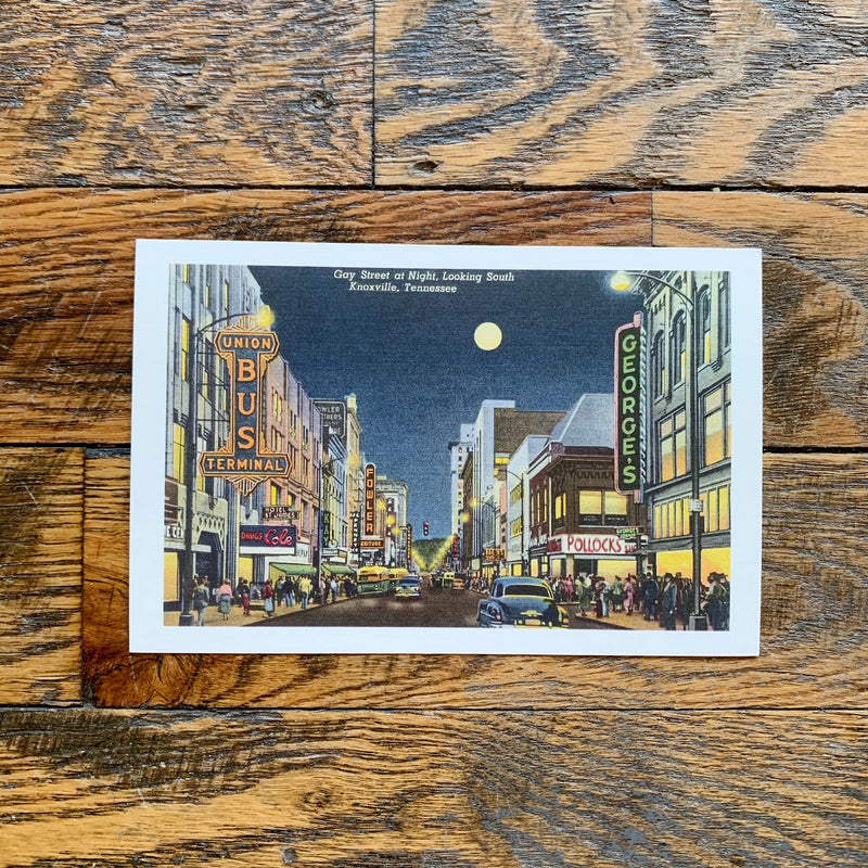 Moon Over Gay Street Postcard