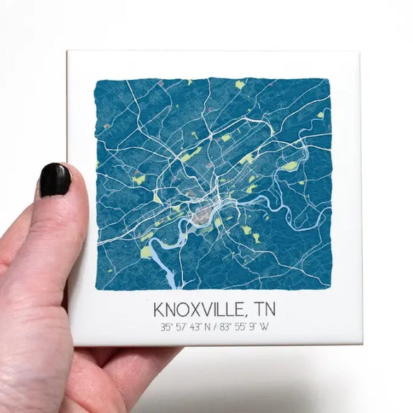 Knoxville Tennessee Map Coasters