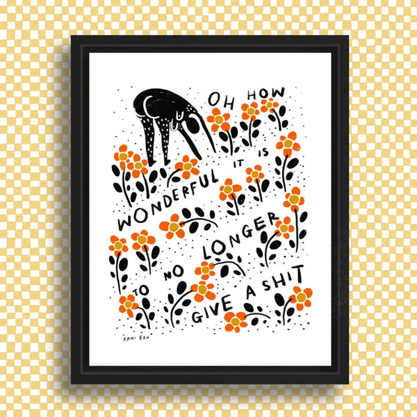 TO NOT GIVE A SH*T Art Print - 8.5 x 11 - Rani Ban