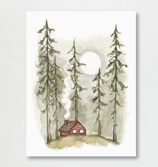 Cabin In The Woods Print