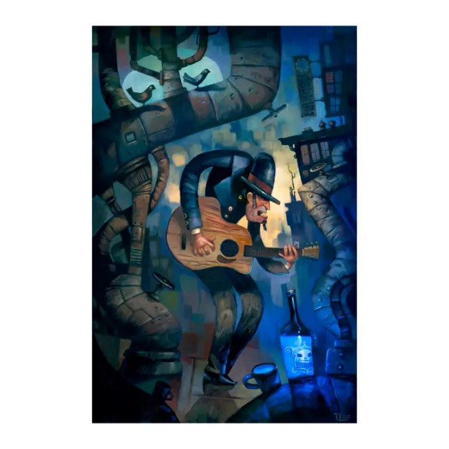 Bluenight Guitar Print