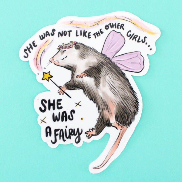 Fairy Possum Vinyl Sticker