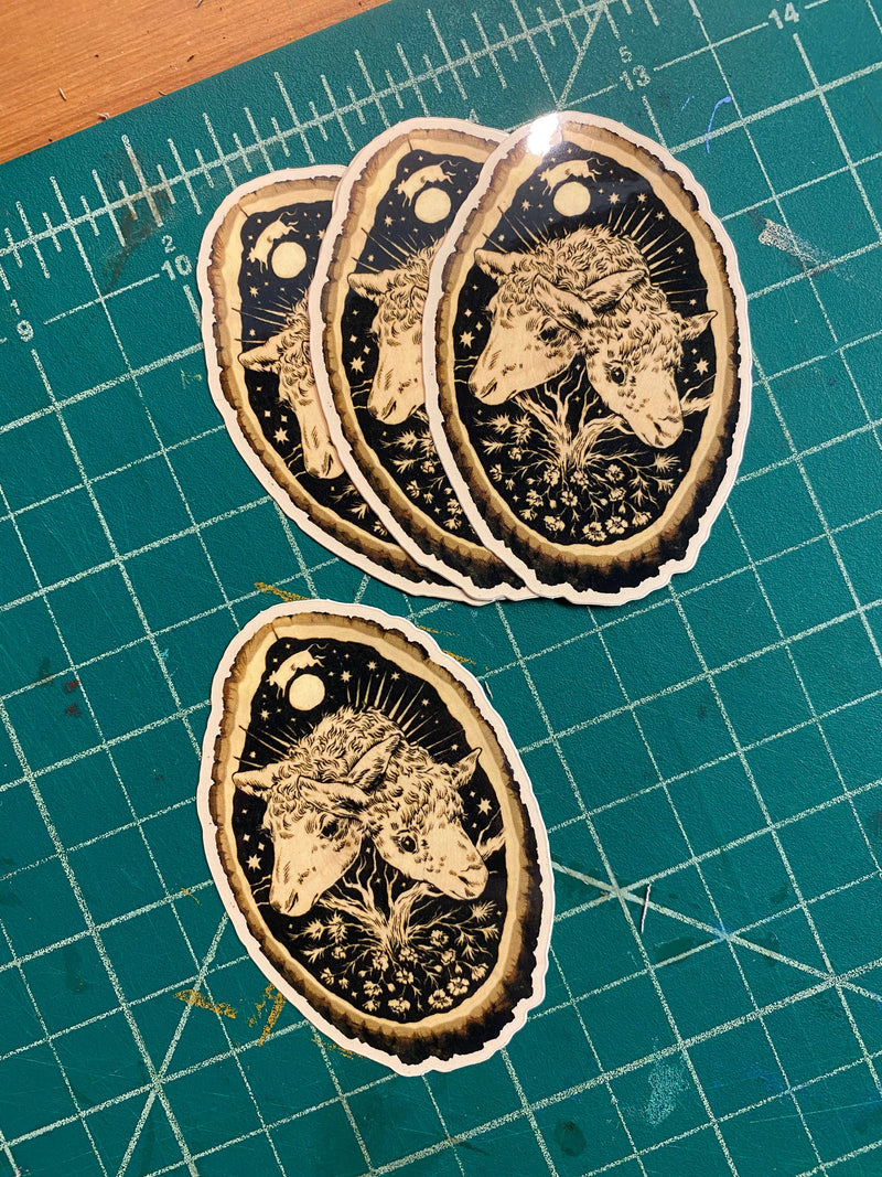 Two Headed Cow Sticker