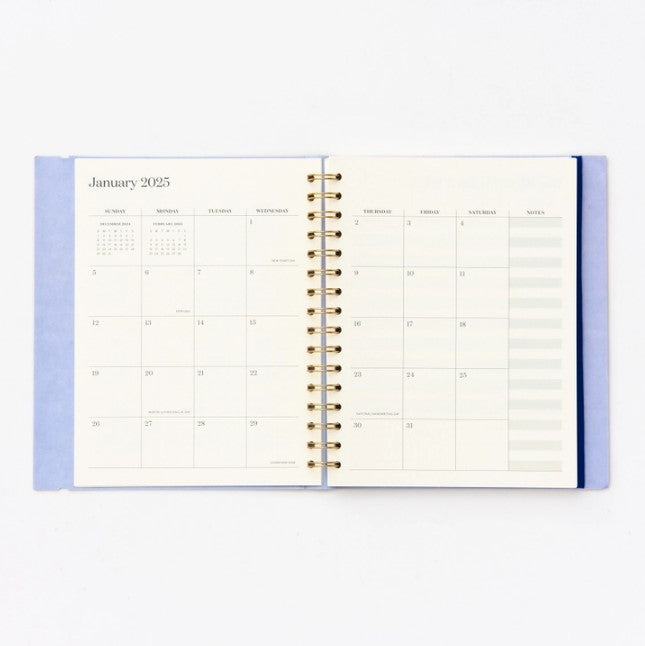 2025 Modernist Spiral Weekly Planner