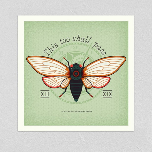 Cicada Invasion Print 11 x 11 - Lucie Rice