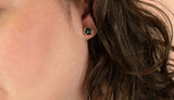 Night Sky Hex Earrings - Cold Gold
