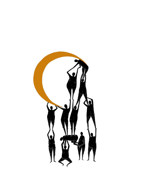 MOON Helping Art Print - 5 x 7 - Rani Ban