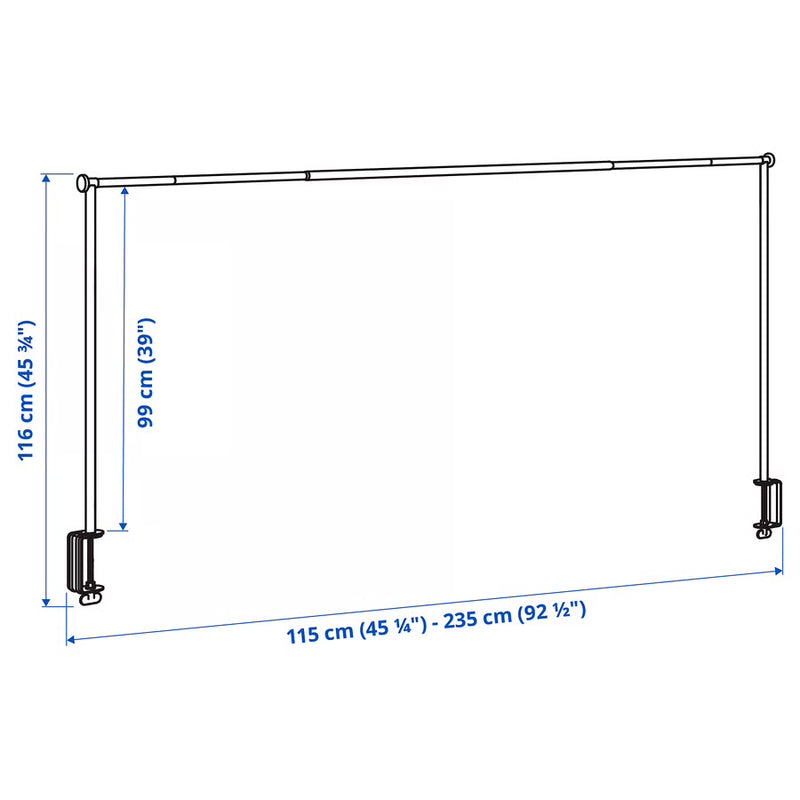Fixtures - New IKEA
HELGEÖ
decorating rod for table over table display
