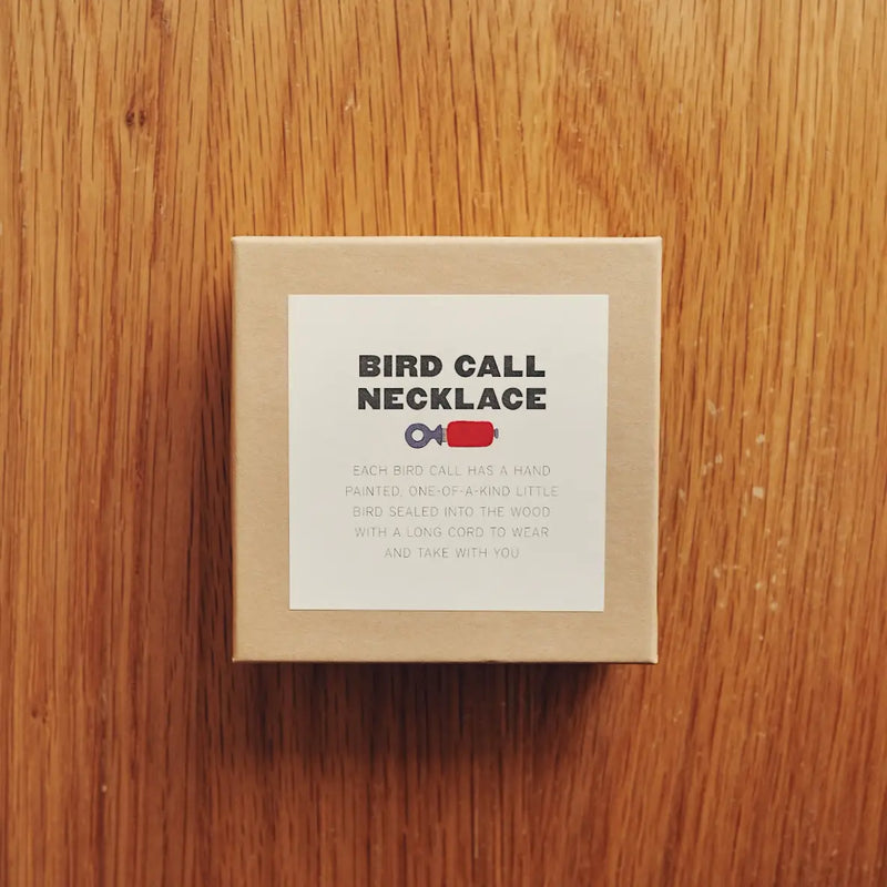 Bird Call Necklace - Natural Wood