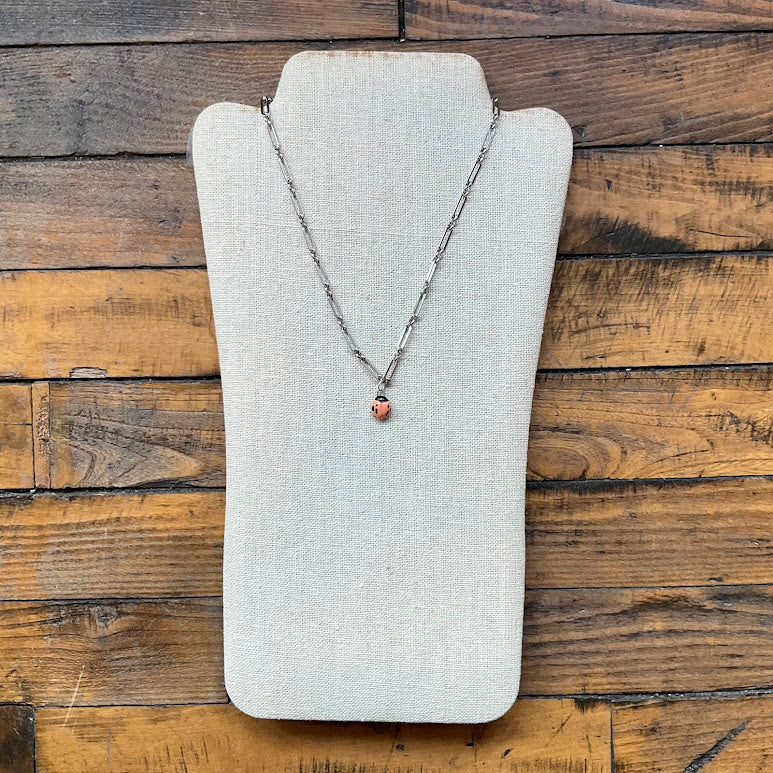 Lady Bug Silver Necklace - Kate Buuck