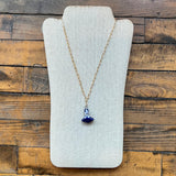 Blue Bust Gold Necklace - Kate Buuck