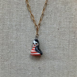 Striped Girl Gold Necklace - Kate Buuck