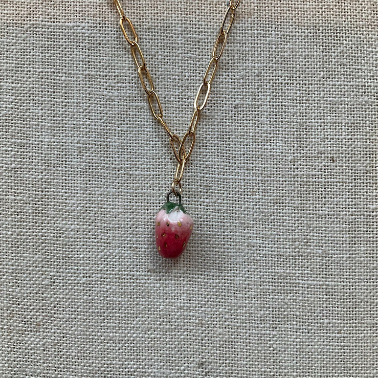 Strawberry Gold Necklace - Kate Buuck