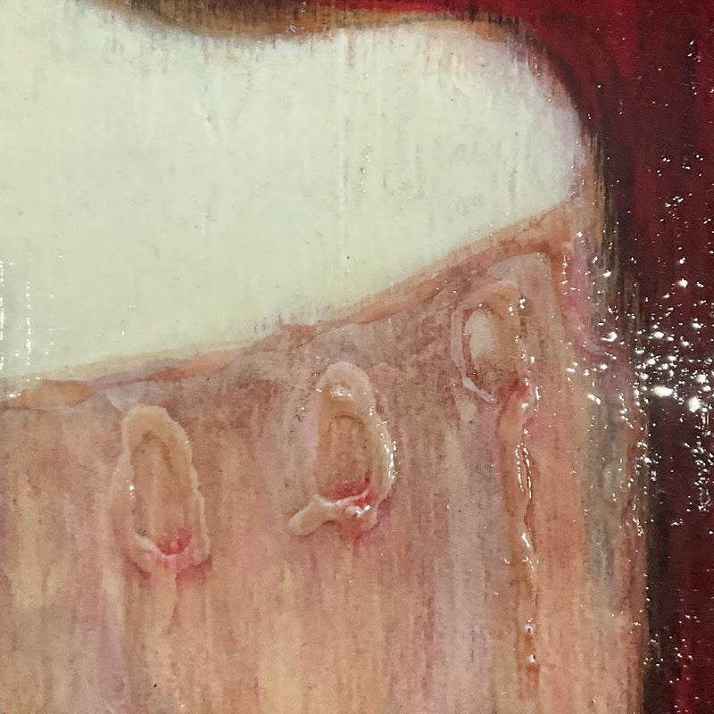 #2520 - Portrait in Crimson Umber Ink - Cynthia Markert