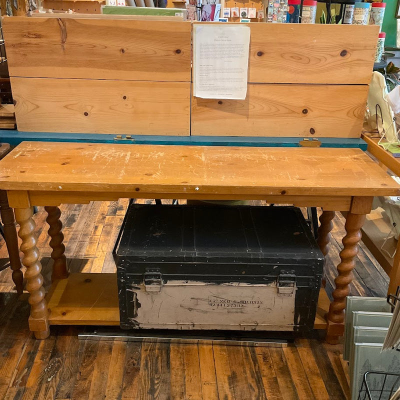 Fixtures - Storehouse Wood Table w/ Decorative Twisted Legs Mop