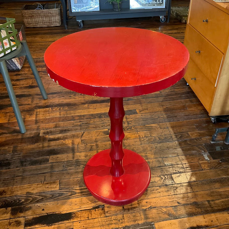 Fixtures - Red Round Side Tables