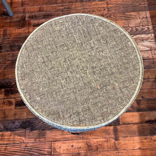 Fixtures - Mid-century Foot Stool (Green w/ iron legs)