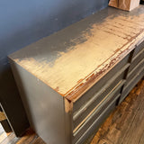 Fixtures - Mid-Century Gray Dresser w/ 8 Drawers