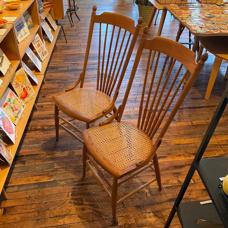 Fixtures - Set of Two Vintage Spindle-Back Chairs